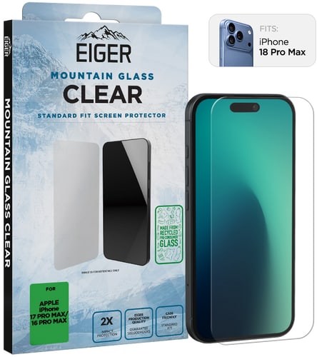 Eiger iPhone 18 Pro Max/17 Pro Max/16 Pro Max Clear Glass Sc