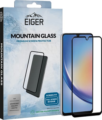 Eiger Galaxy A34 screen protector 3D Glas