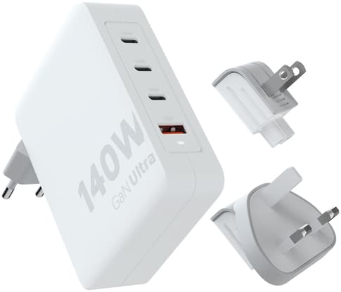 Xtorm GAN Charger XVC2140 4-port with cable white
