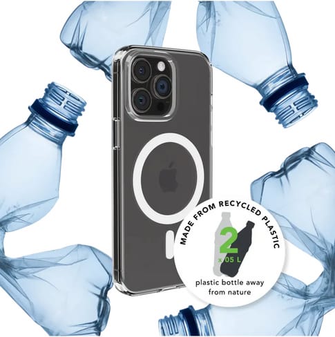 dbramante1928 iPhone 15 Iceland Ultra D3O MagSafe Bookcover clear