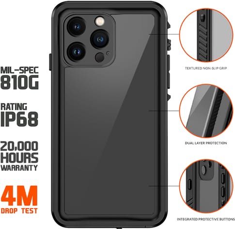 Eiger iPhone 13 Pro Max Avalanche 360 Case black