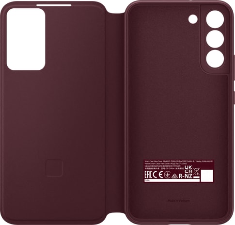Samsung Galaxy S22+ Clear View Flip Cover burgundy
