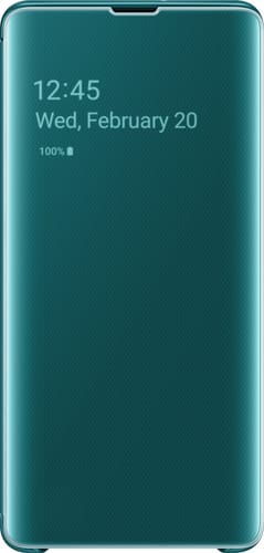 Samsung Galaxy S10 Plus Clear View Flip Cover green