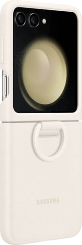 Samsung Galaxy Z Flip5 Ring Silicone Backcover Cream