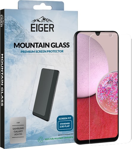 Eiger Galaxy A14 screen protector 2.5D Glas