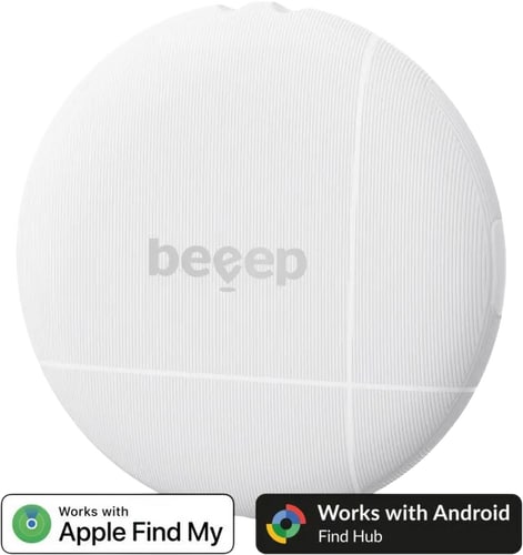 Beeep Tracker Apple Find My & Android White & Keychain