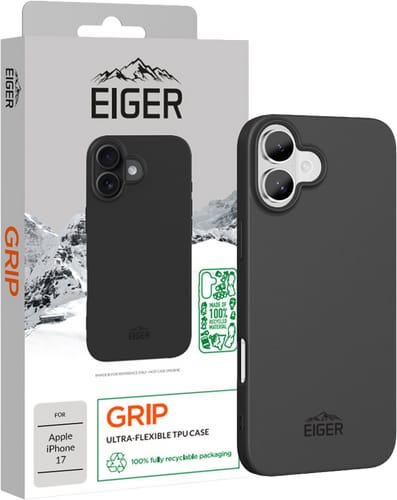 Eiger iPhone 17 flexibel TPU Grip Backcover Black (b2b)