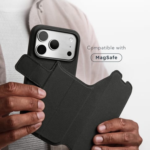 Vonmählen Fabric Folio Bookcover iPhone 18 Pro Black