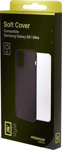 itStyle Premium Galaxy S21 Ultra Silicon Backcover black