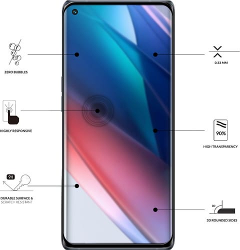 Eiger Oppo Find X3 Pro screen protector 3D Glas black