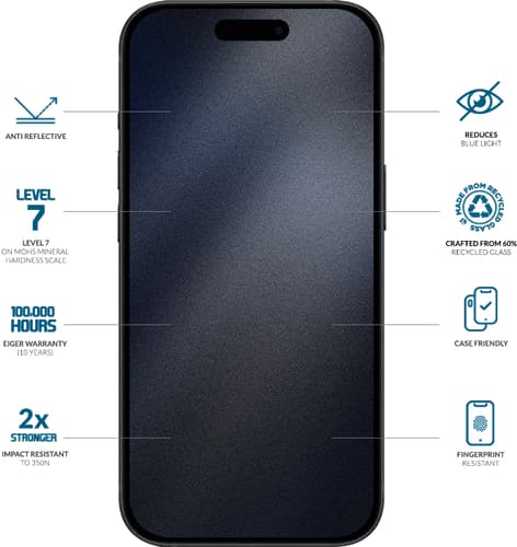 Eiger iPhone 16 Pro Mountain Blue Edge Screen Protector