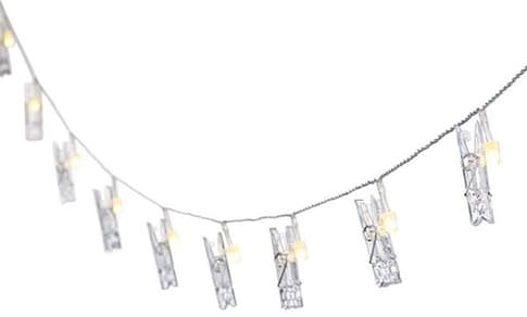 MU Classic LED Photo Clips Fairy Lights 2m white