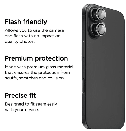 Eiger iPhone 17/16/16 Plus Mountain Glas Camera Ring Protector