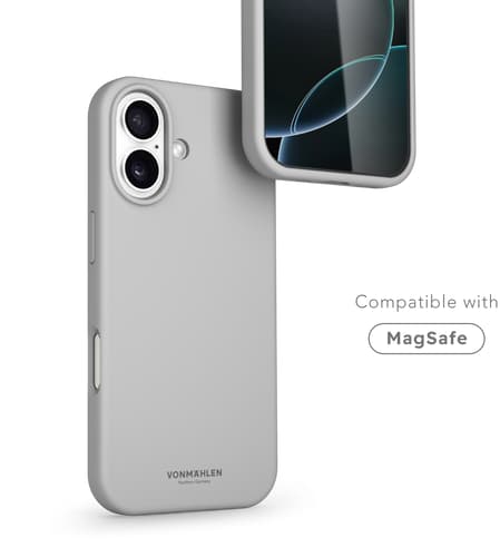Vonmählen iPhone 17 Silicone Backcover Light Gray