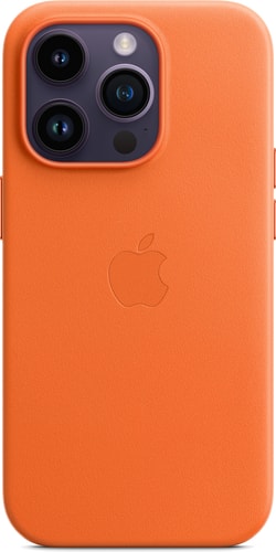 Apple iPhone 14 Pro Leather Backcover with MagSafe Orange