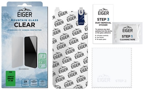 Eiger iPhone 17 Air Clear Glass Screen Protector