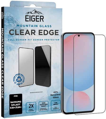 Eiger Galaxy S25+ Clear Edge 3D Glass Screen Protector