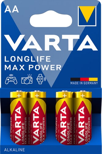 Varta MaxiTech 1.5V Alkaline AA/LR6 Mignon Battery (4er-Blister)