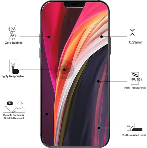 Eiger iPhone 12 Pro Max screen protector Glas flach