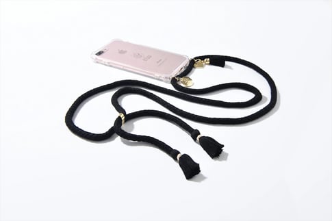 Etuui iPhone 12 mini Necklace Silicon Cover black
