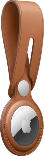 Apple AirTag Leather Loop Saddle Brown