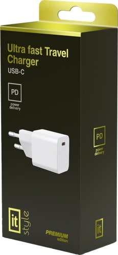 itStyle Premium Charger 220V USB C 20W without cable white