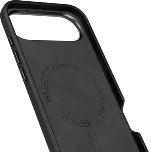 Vonmählen iPhone 17 Air Like Leather Backcover Black