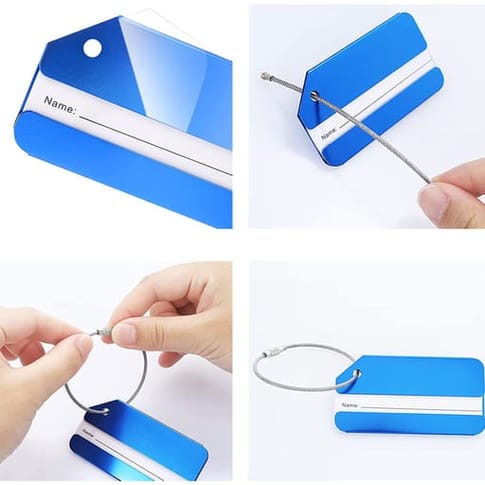 AK Kisten Basics Aluminum Luggage Tag 8pc