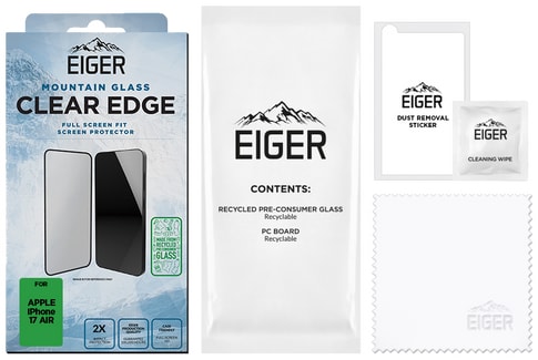 Eiger iPhone 17 Air Clear Edge 3D Glass Screen Protector