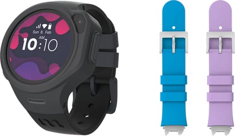 myFirst Fone R1c Gray Watch Bundle with Pink & Blue Straps