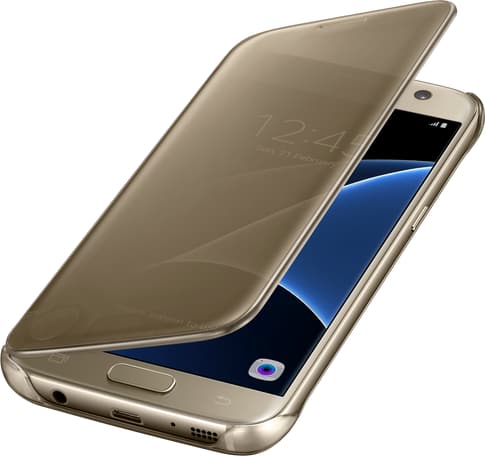 Samsung Galaxy S7 Clear View Flip-Cover gold