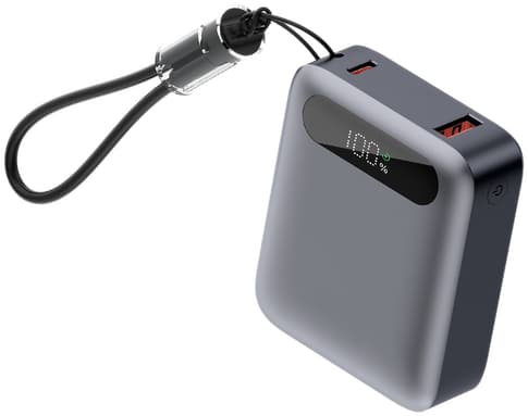 ITSTYLE 10000mAh Powerbank Mini with Display Grey