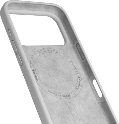 Vonmählen iPhone 17 Pro Silicone Backcover Light Gray