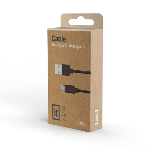itStyle Basic Data Cable USB A to USB C (1m) black