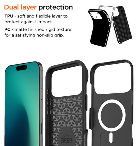 Eiger iPhone 17 Pro North Case MagSafe black (b2b)