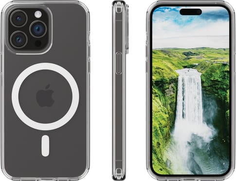 dbramante1928 iPhone 15 Pro Max Iceland Ultra D3O MagSafe Bookcover clear