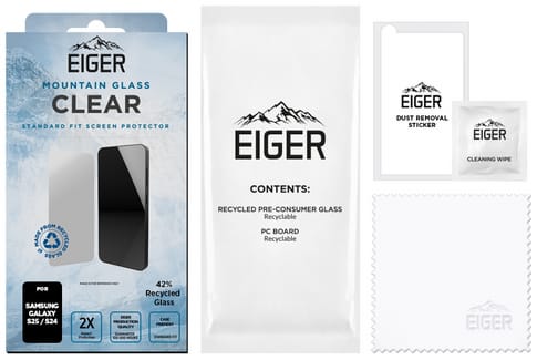 Eiger Galaxy S25 Clear Glass Screen Protector