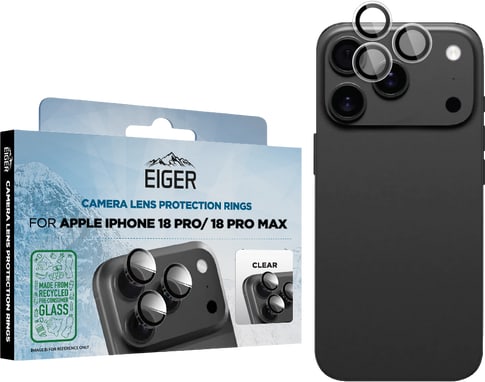 Eiger iPhone 18 Pro/18 Pro Max Mountain Glas Camera Ring Protector