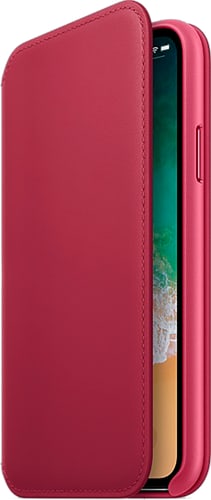Apple iPhone X Book Case Leather berry