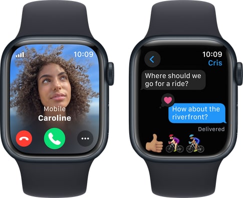 Apple Watch Series 9 GPS + Cell 41mm Midn Alu Midn SB M/L