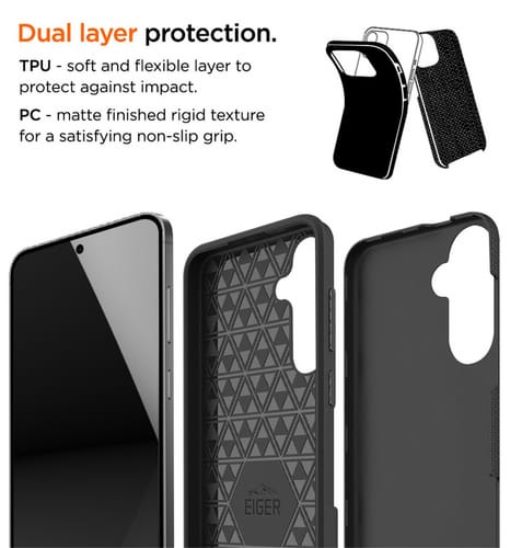Eiger Galaxy S25/S24 4m Drop-Protection North Backcover Black (b2b)