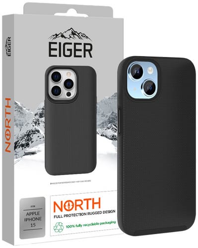 Eiger iPhone 15 Drop Protection North Backcover Black (b2b)