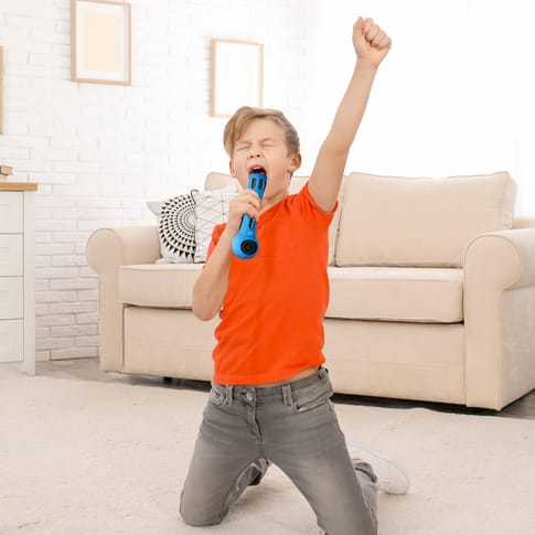 Celly Karaoke Bluetooth/Speaker Set Blue