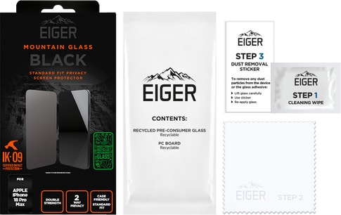 Eiger iPhone 18 Pro Max Glass Screen Protector Privacy