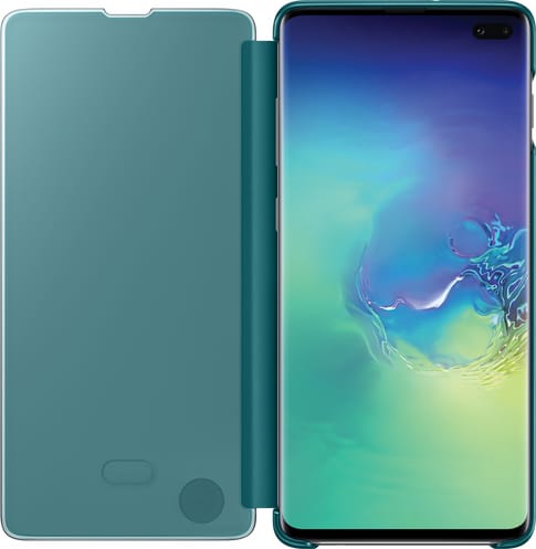 Samsung Galaxy S10 Plus Clear View Flip Cover green