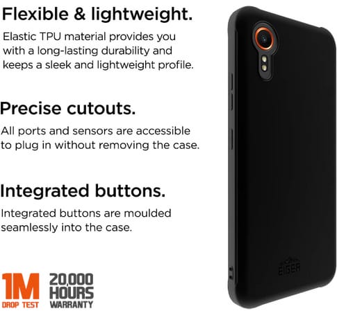 Eiger Galaxy XCover7 Grip Backcover Black (b2b)