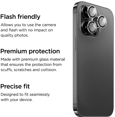 Eiger iPhone 16 Pro/16 Pro Max Mountain Glas Camera Ring Protector