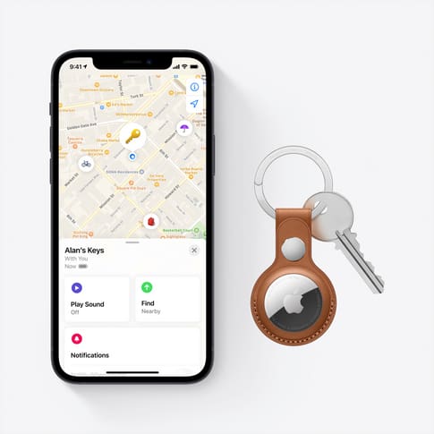 Apple AirTag Key-Finder white