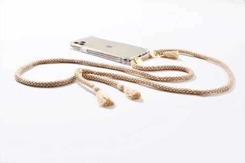 Etuui iPhone 12 mini Necklace Silicon Cover cappucino