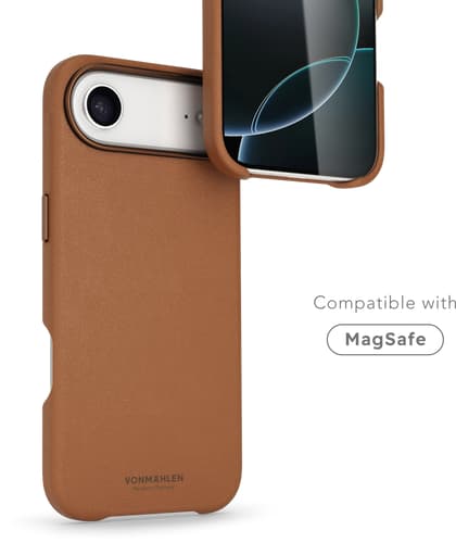 Vonmählen iPhone 17 Air Like Leather Backcover Brown